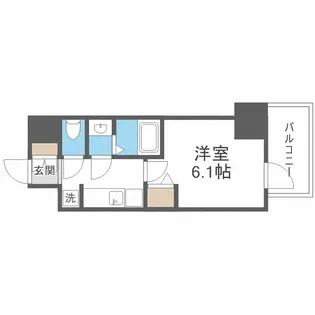 プレサンス天王寺勝山【8階】の間取り