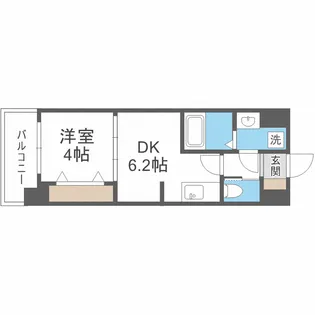 Alivis北梅田【9階】の間取り