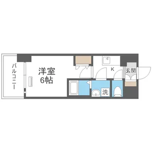 エスリード弁天町ルシェンテ【9階】の間取り