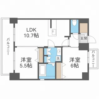 ベイサイドパークOSAKAサウスレジデンシス【14階】の間取り