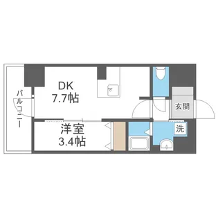 大阪難波Noah【7階】の間取り