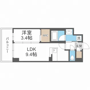 アヴェニール中崎【8階】の間取り
