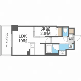 アヴェニール中崎【9階】の間取り
