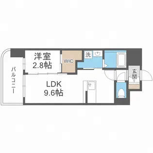 セレニテ難波グランデシュッド【613号室】の間取り