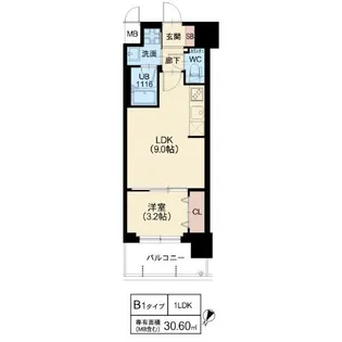 スプランディッド弁天町【6階】の間取り