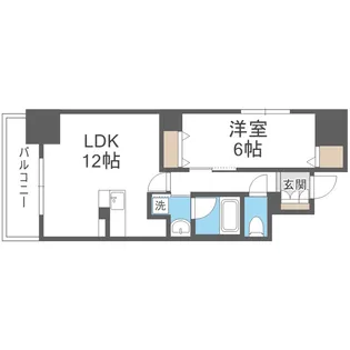 レジュールアッシュ谷町四丁目グランクラス【403号室】の間取り