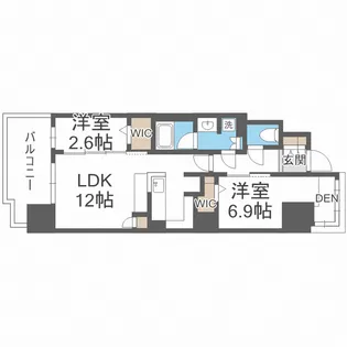 アーバネックス本町Ⅱ【7階】の間取り