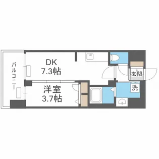 プレサンス塚本ミッドネクスト【2階】の間取り