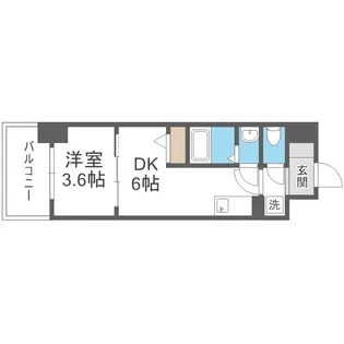 リヴェント福島野田【205号室】の間取り