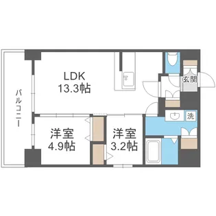 リヴェント福島野田【1204号室】の間取り