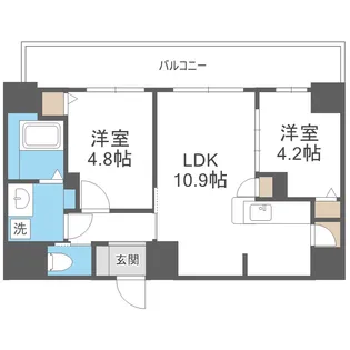 リヴェント福島野田【1306号室】の間取り