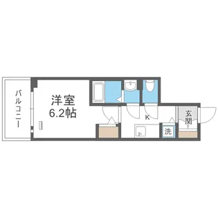 エスリード難波ザ・ブライト【602号室】の間取り