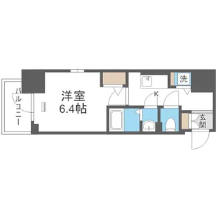 エスリード難波ザ・ブライト【501号室】の間取り