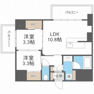 セレニテフラン難波【2階】の間取り