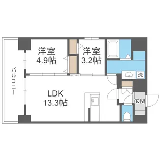 リヴェント福島野田【1001号室】の間取り