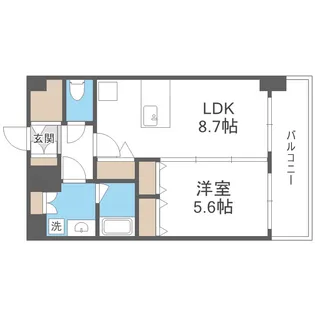 ベイサイドパークOSAKAノースレジデンシス【1107号室】の間取り