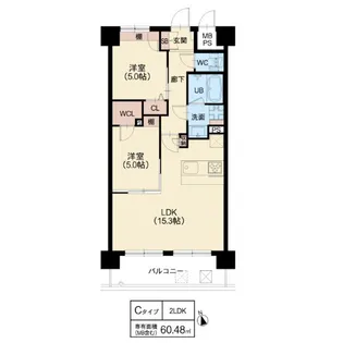 スプランディッド難波WESTⅢ【2階】の間取り