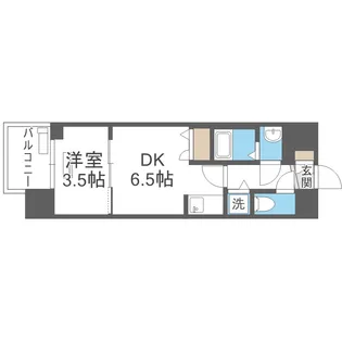 スワンズシティ新大阪プライム【1104号室】の間取り