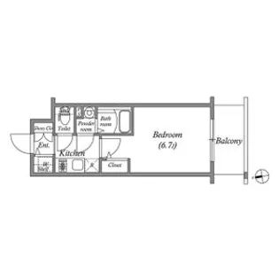 エスリード大阪フェリス【404号室】の間取り