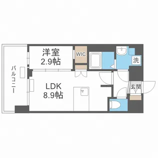 プレサンス四天王寺前夕陽ヶ丘 凛宮【12階】の間取り