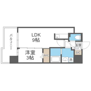 Attirant西三国【402号室】の間取り