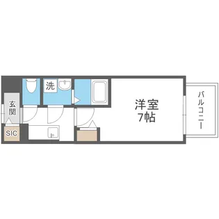 Attirant西三国【307号室】の間取り