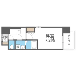 Attirant西三国【408号室】の間取り