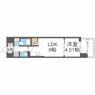 レオングラン本町橋【1403号室】の間取り