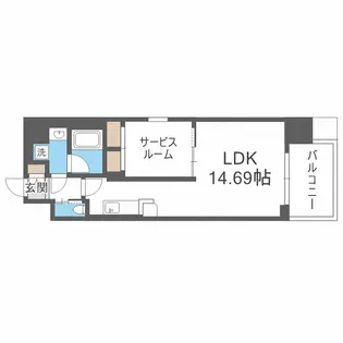 レオングラン本町橋【1006号室】の間取り