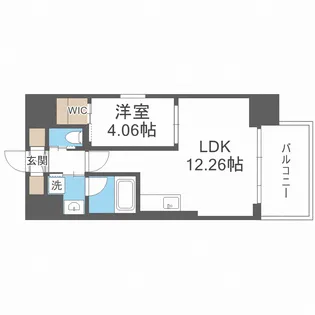 レオングラン本町橋【407号室】の間取り