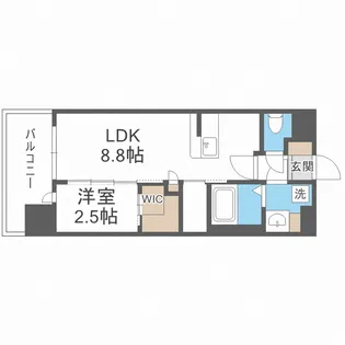セレニテ難波グランデノール【2階】の間取り