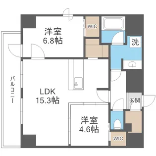 AFFLUENCE難波EAST【11階】の間取り