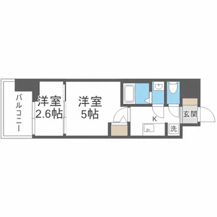 セレニテ難波グランデノール【4階】の間取り