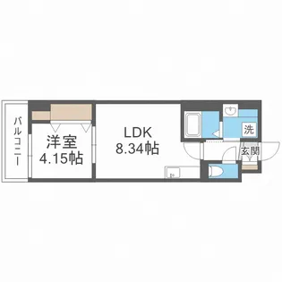 ACT DOORS 天六【802号室】の間取り