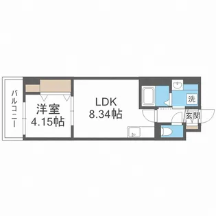 ACT DOORS 天六【602号室】の間取り