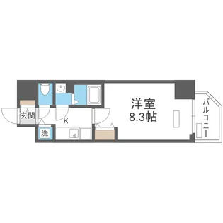 ソルテラス都島本通【13階】の間取り