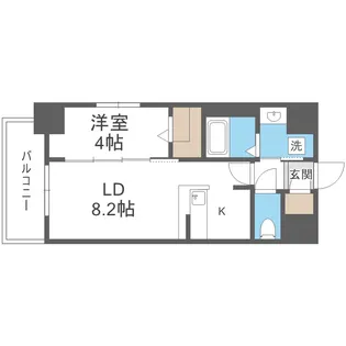 Metrosa京町堀【8階】の間取り