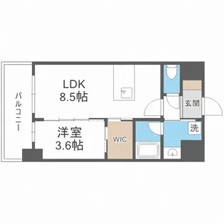 リヴェント福島【402号室】の間取り