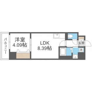 ACT DOORS 天六【401号室】の間取り