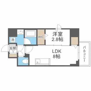 シーズンフラッツ梅田NORTH【1001号室】の間取り