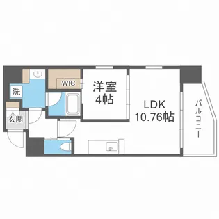 プレジオ松屋町【1101号室】の間取り
