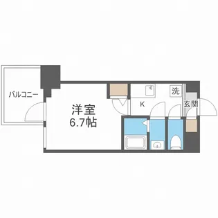 セレニテ日本橋ミラク【7階】の間取り