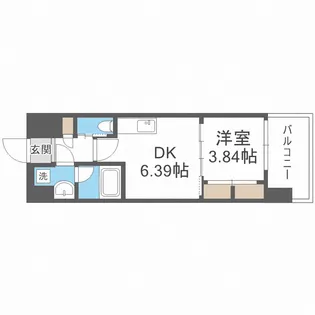 プレジオ松屋町【303号室】の間取り