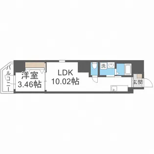 URBAN PARK難波南【301号室】の間取り