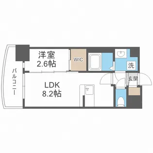 セレニテ天六ミラク【2階】の間取り