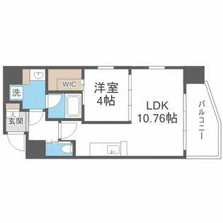 プレジオ松屋町【1104号室】の間取り