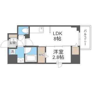 シーズンフラッツ梅田NORTH【403号室】の間取り