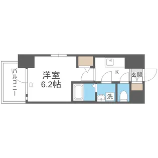 エスリード大阪デュアルゲート【7階】の間取り