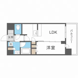 スプランディッド難波キャトル【2階】の間取り