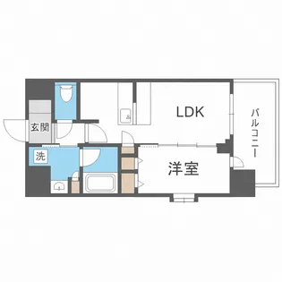 スプランディッド難波キャトル【12階】の間取り